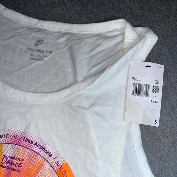 NWT Nike Just Do It The Nike Tee Airphoria Dance Mens XXL White Tank Top Tshirt - Picture 4 of 6
